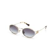 Gouden Zonnebril met Originele Hoes Miu Miu , Yellow , Dames