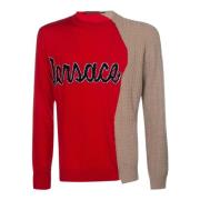 Rood Camel Pullover Sweater Versace , Multicolor , Heren