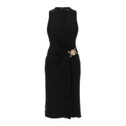 Elegant Zwarte Cocktailjurk Versace , Black , Dames