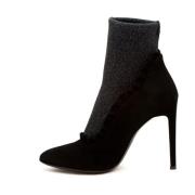 Zwarte Suède Enkellaars Giuseppe Zanotti , Black , Dames