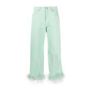 Cropped Jeans P.a.r.o.s.h. , Green , Dames