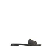 Comfortabele Slippers Moncler , Black , Dames