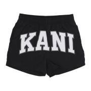 Zwart/Wit Serif Board Short Zwemkleding Karl Kani , Black , Heren