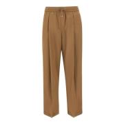 Wide Trousers Herno , Brown , Dames