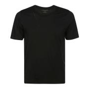 Zwarte Halfmouw Lyocell T-Shirt Majestic Filatures , Black , Heren