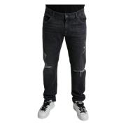 Straight Jeans Dolce & Gabbana , Black , Heren