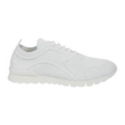 Witte Sneakers met Stoffen Textuur Kiton , White , Heren