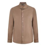 Bruine Overhemden Collectie Filippo De Laurentiis , Brown , Heren