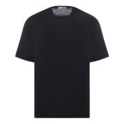 Zwarte Katoenen Crewneck T-shirt Filippo De Laurentiis , Black , Heren