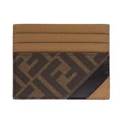 Bruine Cardholder met FF Monogram Fendi , Multicolor , Heren