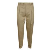 Beige Katoenen Linnen Broek met Plooien PT Torino , Beige , Heren