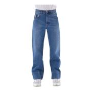 Straight Jeans Wales Bonner , Blue , Heren