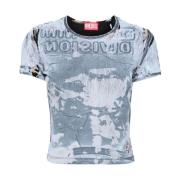 Abstract Print T-shirts en Polos Diesel , Multicolor , Dames
