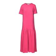 Lange jurk met korte mouwen Douuod Woman , Pink , Dames