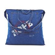 Canvas Shopping Bag met Schouderband Douuod Woman , Blue , Dames