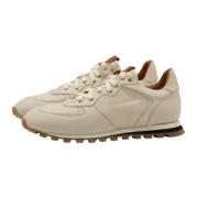 Zefiro Sneaker Ivoor Lederen Profielzool Elia Maurizi , Beige , Dames