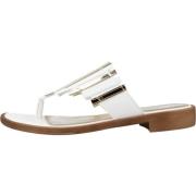 Kleurrijke Multi-Strap Flip Flops CafèNoir , White , Dames