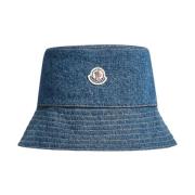 Denim Bucket Hat Casual Style Moncler , Blue , Dames