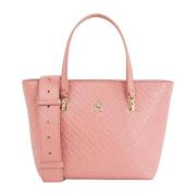 Monogram Shopper Tas Tommy Hilfiger , Pink , Dames