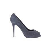 Pre-owned Suede heels Giuseppe Zanotti Pre-owned , Gray , Dames