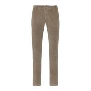 Slim-Fit Bruine Corduroy Chino's Jacob Cohën , Beige , Heren