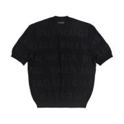 Zwarte Sweater m/c Balenciaga , Black , Dames