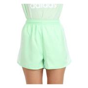 Groene Satin Sprint Shorts Adidas Originals , Green , Dames