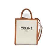 Pre-owned Canvas handbags Celine Vintage , White , Dames