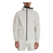 Soft Shell Zip Hoodie Jacket Woolrich , White , Heren