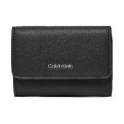 Mini PU Leren Portemonnee - Zwart Calvin Klein , Black , Dames