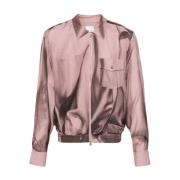 Roze Abstract Patroon Rits Polo PS By Paul Smith , Pink , Heren