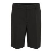 Zwarte Lange Shorts Losse Pasvorm My Essential Wardrobe , Black , Dame...