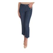 Lichtgewicht Denim Jeans met Franjezoom Fay , Blue , Dames