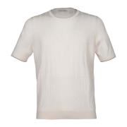 Zijden Contrast Kraag Shirt Wit Gran Sasso , White , Heren
