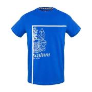 Logo Katoenen T-shirt Lente/Zomer Mannen Aquascutum , Blue , Heren