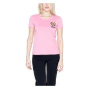 Lente/Zomer Dames T-shirt Moschino , Pink , Dames