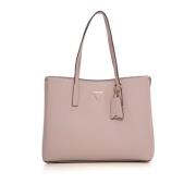 Stijlvolle Schoudertas met Metalen Logo Guess , Pink , Dames