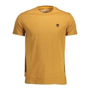 Bruin Katoenen T-shirt Timberland , Yellow , Heren