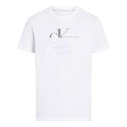 Monogram Echo Heren T-Shirt Lente/Zomer Calvin Klein Jeans , White , H...