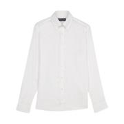 Wit Linnen Knoop-Down Casual Overhemd Brooks Brothers , White , Heren