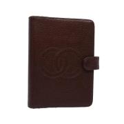 Pre-owned Leather home-office Chanel Vintage , Brown , Dames
