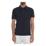 Logo Polo Shirt in Textuurstof Fay , Blue , Heren