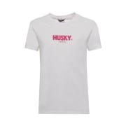 Sophia Katoenen T-shirt Korte Mouwen Logo Husky Original , White , Dam...