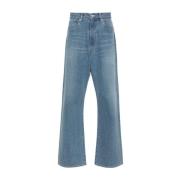 Blauwe Denim Jeans Rechte Pijp Auralee , Blue , Heren