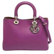 Pre-owned Leather totes Dior Vintage , Purple , Dames