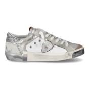 Zilveren Glitter Sneaker Philippe Model , White , Dames