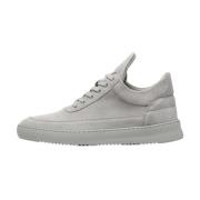 Low Top Suede All Grey Filling Pieces , Gray , Unisex