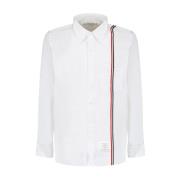 Witte Oxford Overhemd met Driekleurig Detail Thom Browne , White , Her...