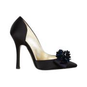 Zwarte Bloem Pumps Elegante Stijl Ines De La Fressange Paris , Black ,...