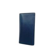 Pre-owned Leather wallets Louis Vuitton Vintage , Blue , Heren